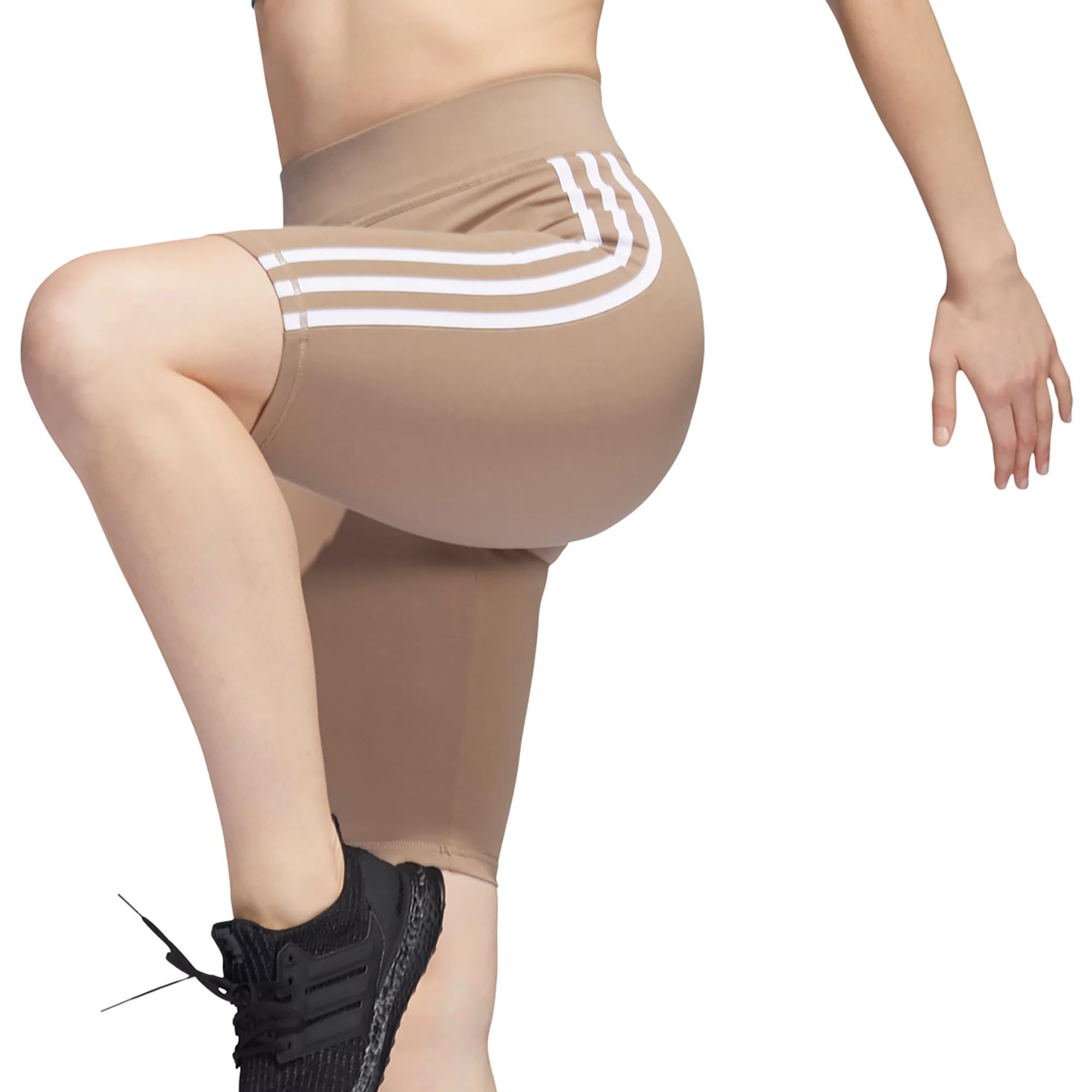adidas Women s Sportswear Essentials 3 Stripes Bike Shorts Chalky Brown X Small Walmart
