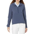 thumbnail image 1 of adidas Women's Standard Searsucker Quarter Zip Hoodie, Collegiate Navy, X-Small, 1 of 9