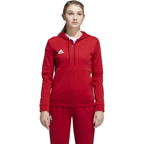 adidas Women's Team Issue Full Zip Jacket - Team Power Red/White - Large