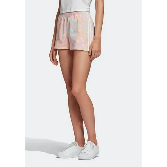 adidas Women's Tie Dyed Shorts Pink Size Small