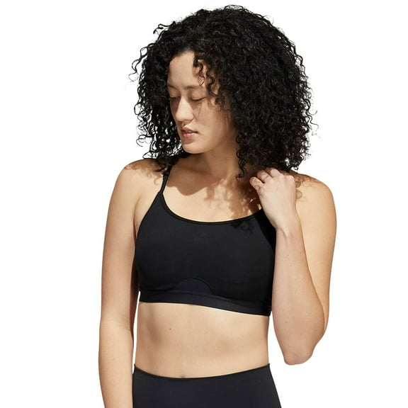 adidas Women's Training Light Support Good Level Bra Padded, Black, Small DD