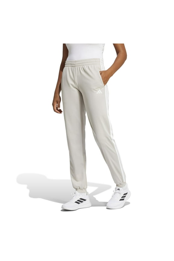 Women's Tricot 3-Stripes Track Pants, Wonder Alumina/White