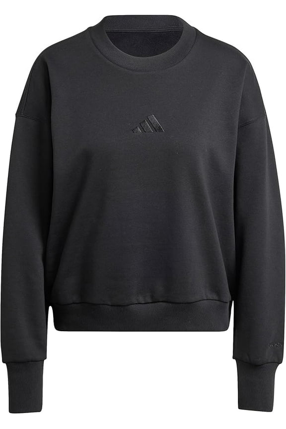 Womens All Szn Fleece Loose Sweatshirt Pullover Sweater (Black, X-Large)