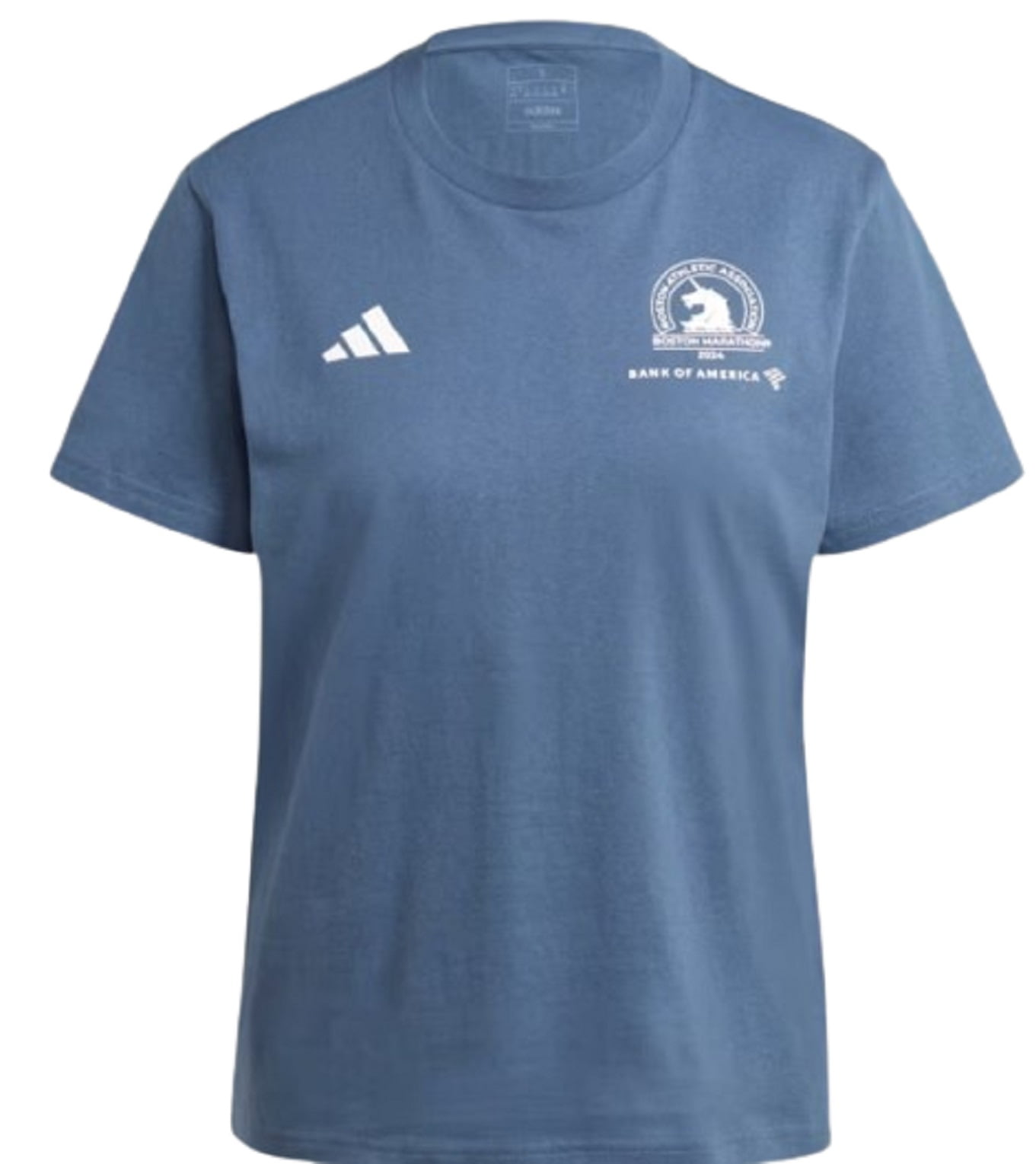 adidas Womens Boston Marathon 2024 Map Graphic Tee (Preloved Ink, Large)