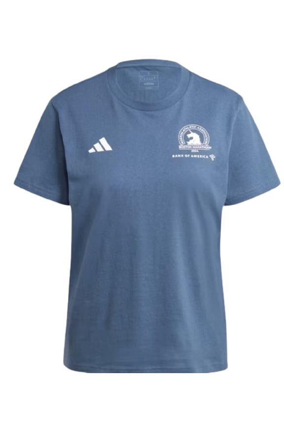 Womens Boston Marathon 2024 Map Graphic Tee (Preloved Ink, Large)
