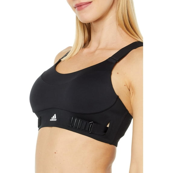 adidas Womens Fastimpact Luxe Run High-Support Bra Size Small A/C Color Black/White