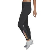 adidas Womens Linear-Logo Full Length Leggings,Dark Grey Heather,X-Small