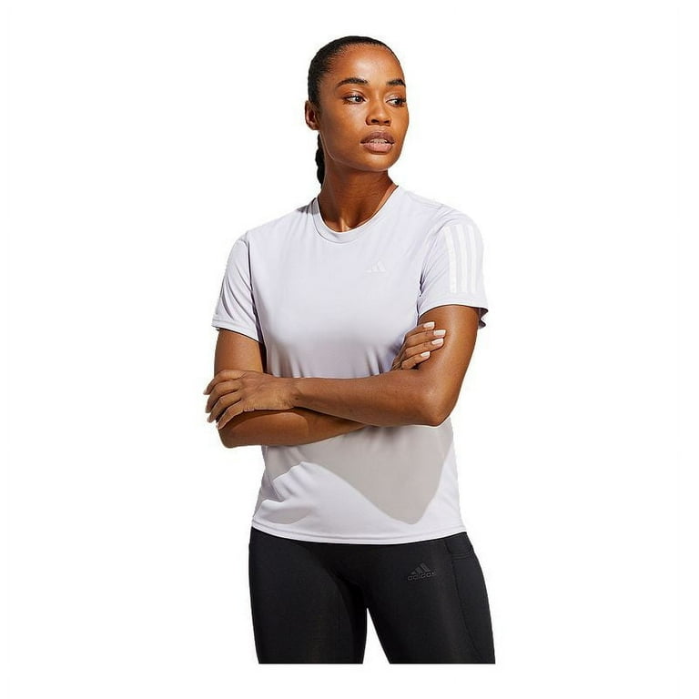 adidas Womens Own The Run T Shirt Size Medium Color Silver Dawn