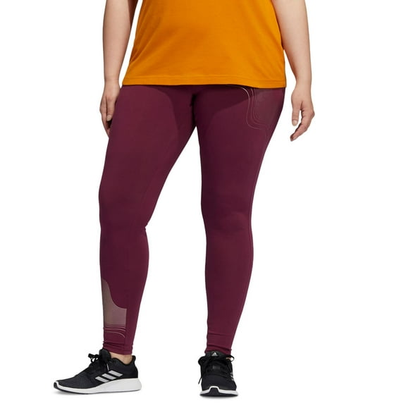 adidas Womens Plus Size Holiday Graphic Leggings;2X