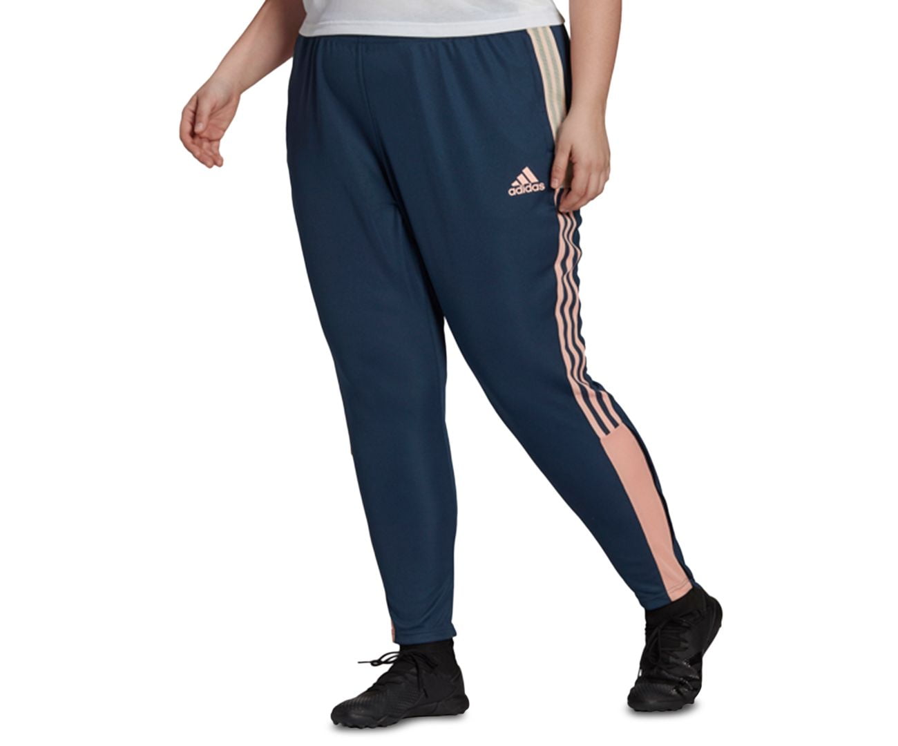 Adidas Women's 3 Stripe Pants, Black/Shock Pink - Walmart.com