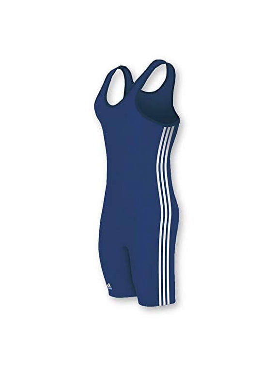 Wrestling 3 Stripes Singlet - Navy/White - Youth Large