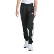 adidas Youth Boy's Tricot 3 Stripe Jogger Pant with Pockets (Black/Small)