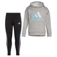 thumbnail image 1 of adidas Youth Girl's 2 Piece Hoodie and Legging Active Clothing  SIZE T2, regular, Grey Heather, 1 of 3