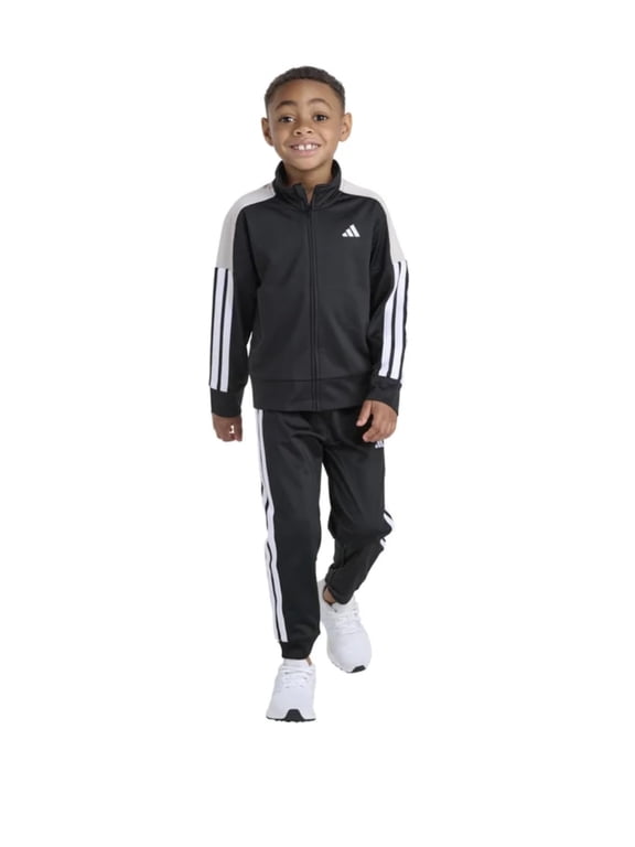 Youth Kids' 2 Piece Tracksuit Outfit Set, Jacket and Jogger, Black, 3T