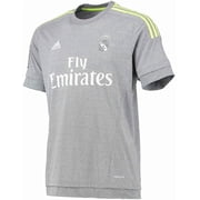 adidas Youth Real Madrid Away Jersey Grey/Solar Yellow YXL