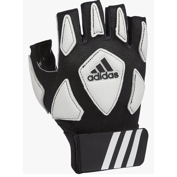 adidas Youth Scorch Destroy 2 Half Finger Lineman's Glove, Mutiple Sizes & Colors Youth Medium Black White
