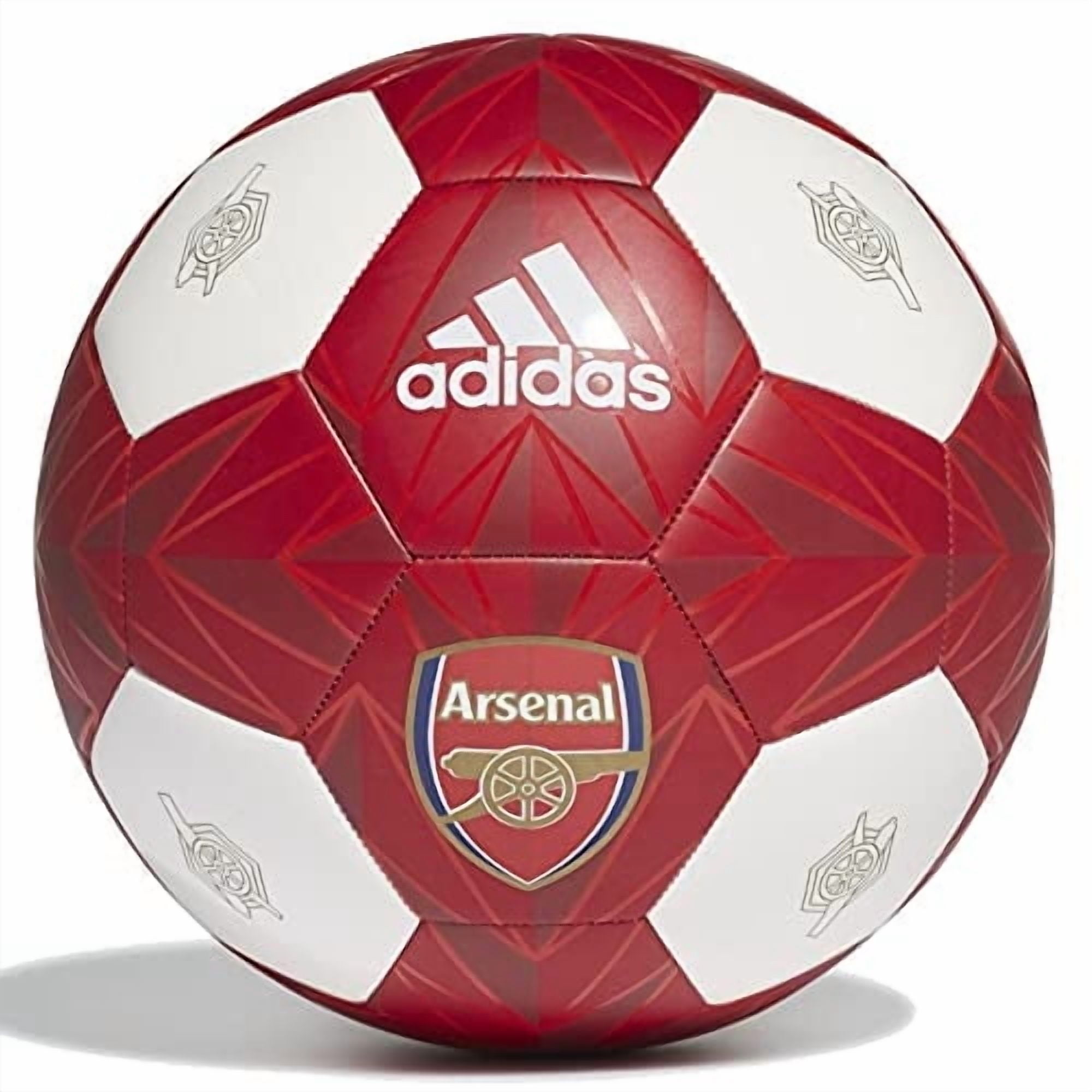 adidas mens AFC Club Ball White/Scarlet/ Maroon/Noble Maroon 5