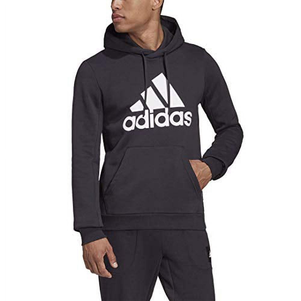adidas mens Badge of Sport Fleece Hoodie Black Large Walmart
