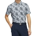 thumbnail image 1 of Adidas Golf Mens Go-To Printed Polo Shirt, Large Wonder Blue/Collegiate Navy -, 1 of 2