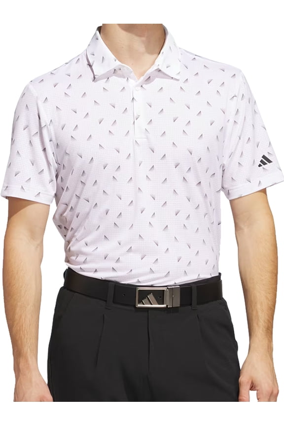 Golf Men's Ultimate365 Printed Mesh Polo Shirt, Large White/Black -