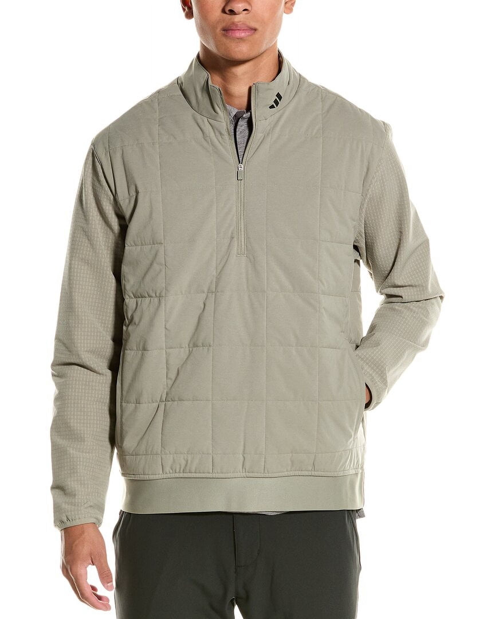 adidas mens  Ultimate365 Quilted 1/2-Zip Pullover, s, Silver