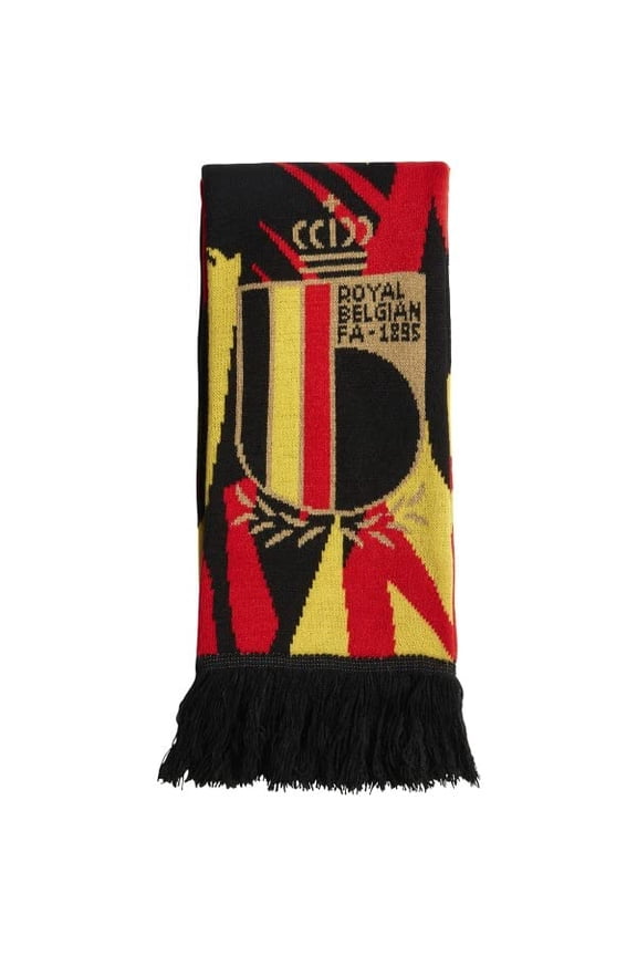 unisex-adult World Cup Football Team Scarf Black/Bold Gold/Red (Belgium) OSFM
