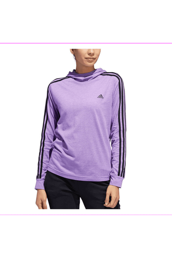 women's Cowl neck styled hood Lightweight durable Long Sleeve Pullover M/Act Purple
