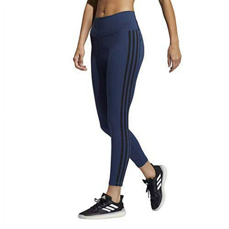 adidas womens Believe This 2.0 3 Stripes 7 8 Tights Crew Navy Black X Small