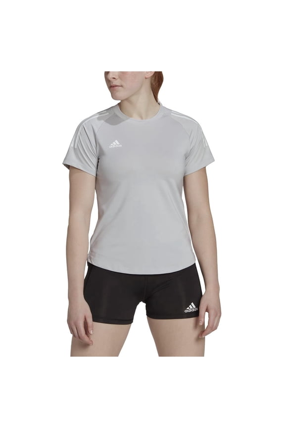 womens Low Jersey Short Sleeve Shirt, Team Light Grey, XX-Small US