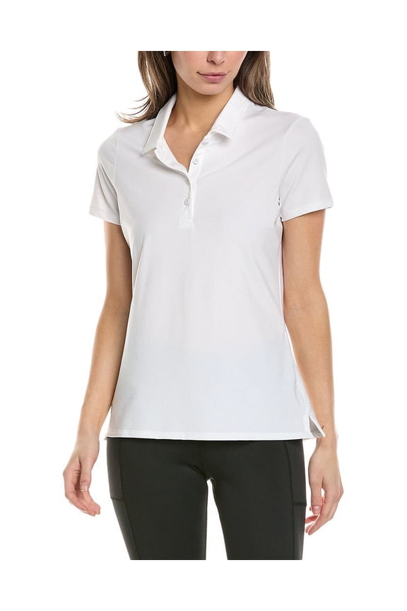 womens Ult Solid Polo Shirt, L, White