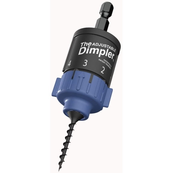 Adjustable DIMPLER® Drywall Bit - Perfect for Converting Electric and Impact Drills into a Drywall and Deck Screw Gun holds the screw with a Powerful Magnet.