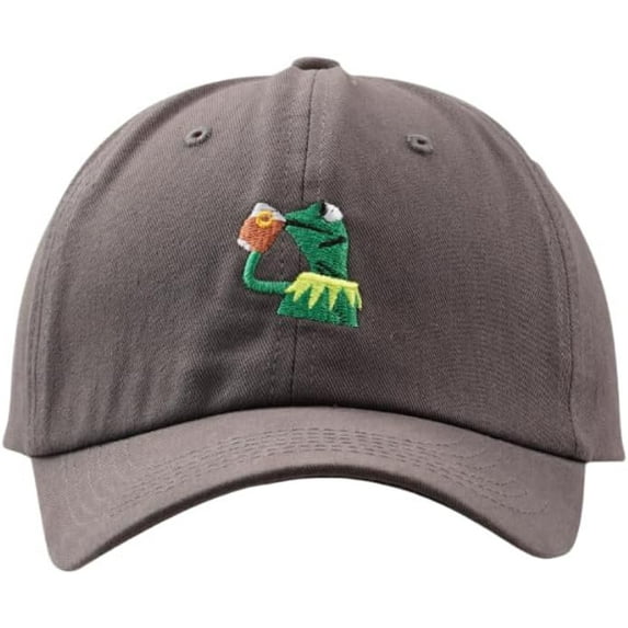adjustable kermit the frog embroidered baseball cap - unisex classic dad trucker hat