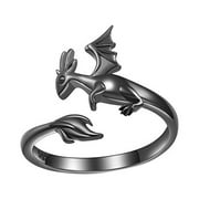 RONONY adjustable rings for women eternity rings toe rings sterling silver 925 hippie rings Dragon Ring Women Girls Animal Jewelry Adjustable Open Ring Dinosaur Thumb Ring Personality