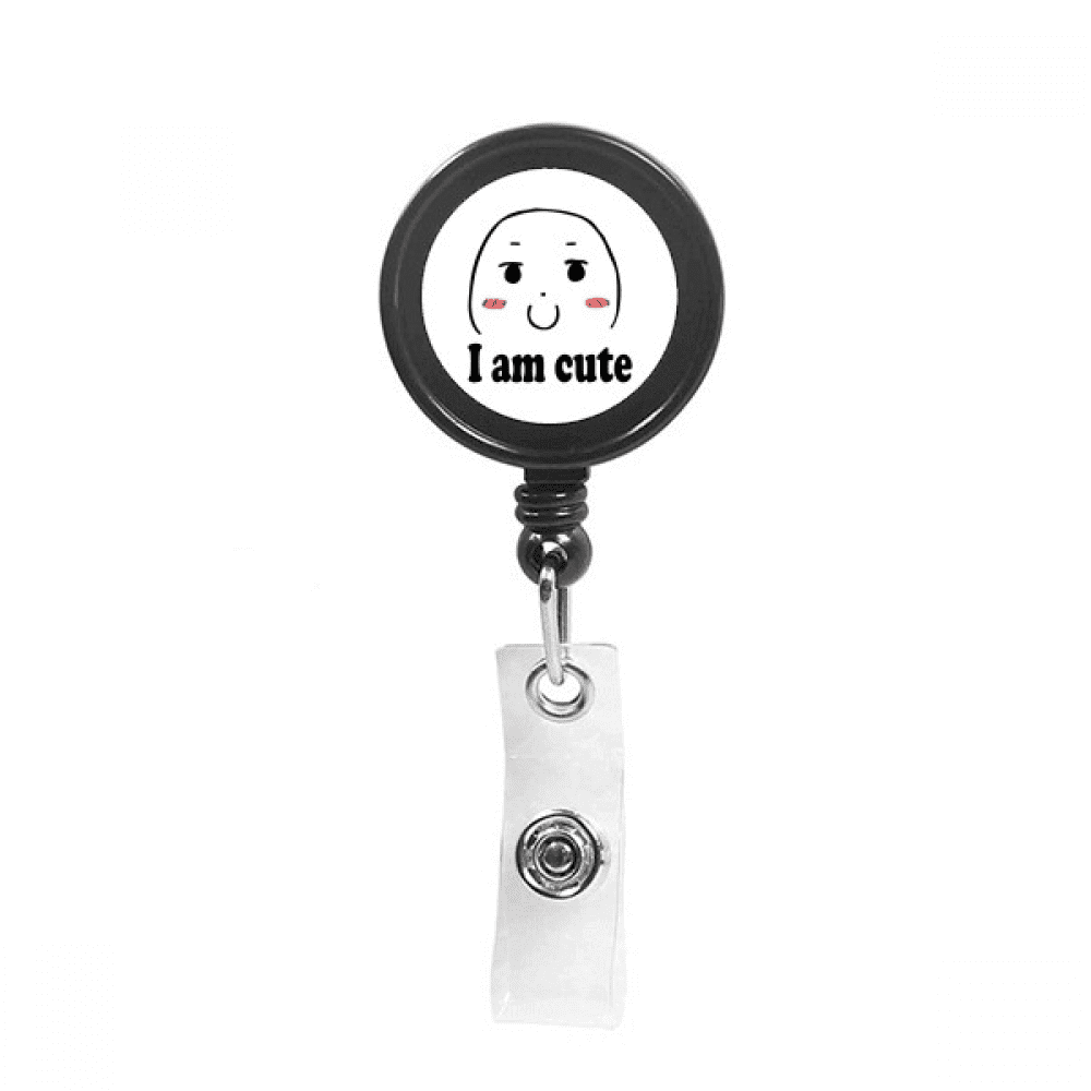 adorable cute chat fcartoon Retractable Keychain Badge Holder ID Badge