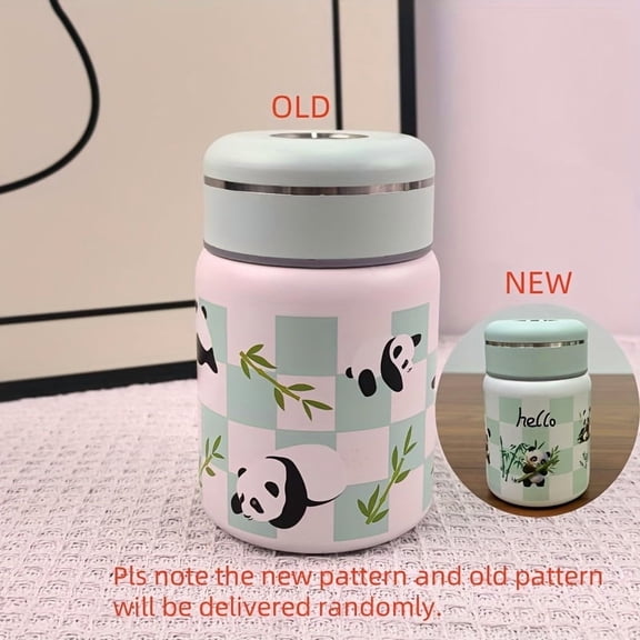 This adorable panda-themed thermos is made of 316 stainless steel, is portable and leak-proof, and has a 304 stainless steel inner liner. It is the perfect gift for women, office workers, travelers,