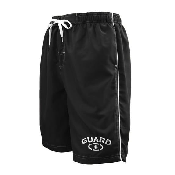 Adoretex Men's Guard Swimsuit Board Shorts Swim Trunks Mesh Liner (MG001) - Black - Small