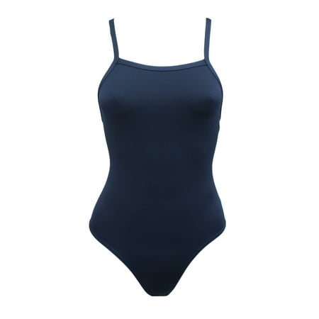 adoretex women's polyester thin strap training swimsuit (fp001) - black/red - 24