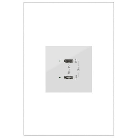 adorne Ultra-Fast Plus Power Delivery USB Type-C/C Outlet Legrand
