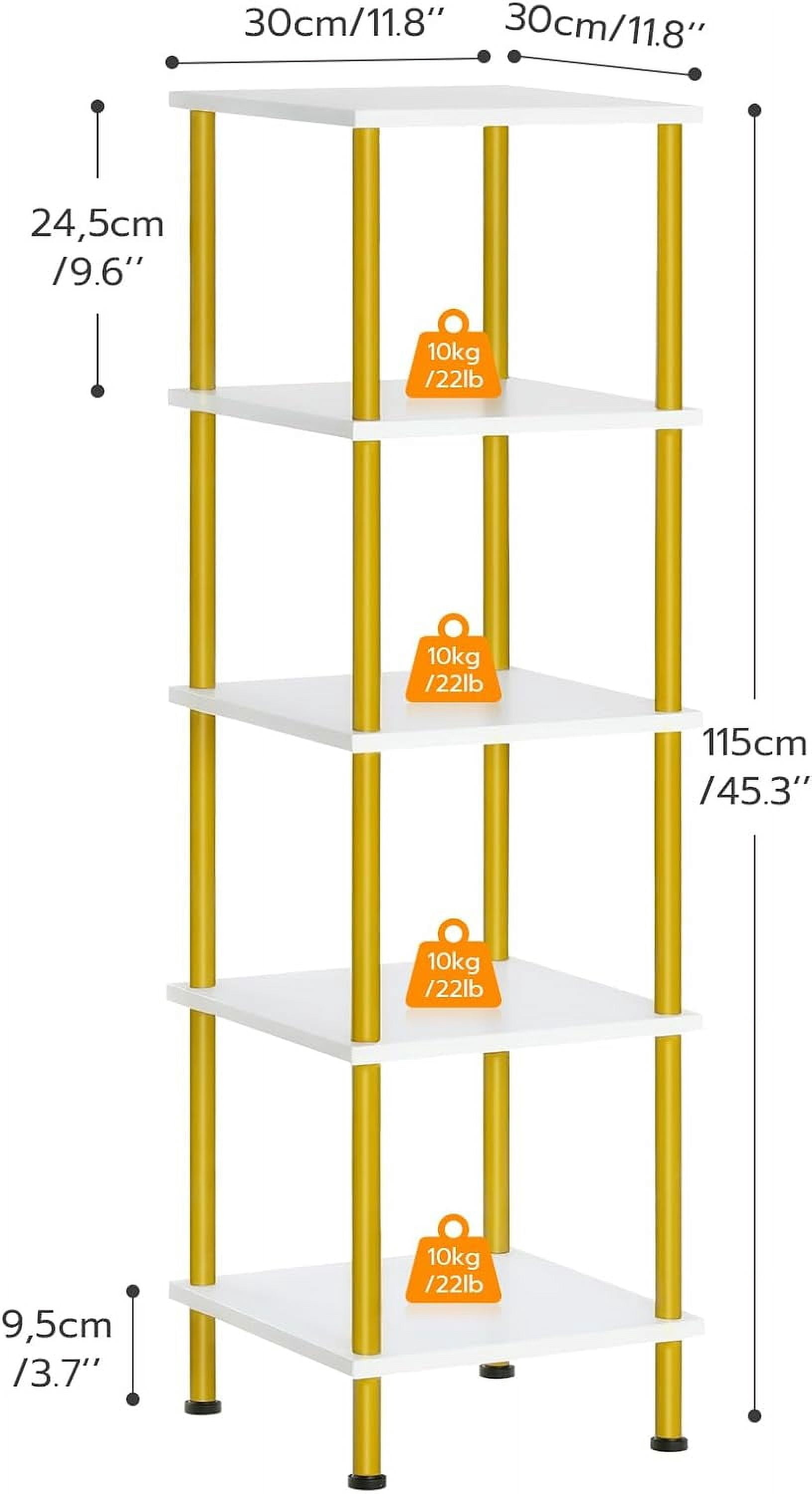aduiopbnk 6-Tier Corner Shelf Corner Rack Display Shelf Tall Storage ...