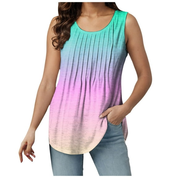 adviicd 2025 Women's Flowy Peplum Tank Tops â Elegant Sleeveless V-Neck Designs for Dressy & Chic Summer Looks (Pink,S)