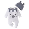 thumbnail image 1 of adviicd Baby Onesie Baby Boy Girl One Piece Romper Jumpsuit Outfits Clothes (Grey,0-3 Months), 1 of 4
