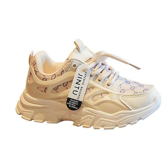 adviicd Baby Toddlers Little Kids Boy's Girl's Breathable Fashion Sneakers Walking Running Shoes (White,10-10.5 Years)