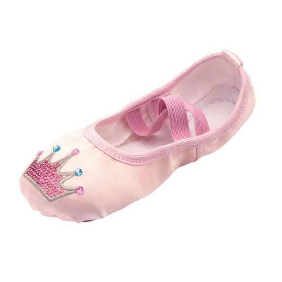 adviicd Ballet Shoes for Girls Toddler Ballet Slippers Soft Leather Boys Dance Shoes (Rose Gold,3.5-4 Years)
