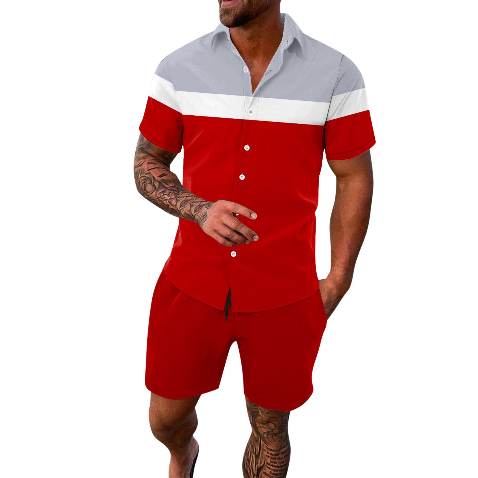 adviicd Big and Tall Men 2 Piece Short Sets Outfits Summer Men's 2 ...