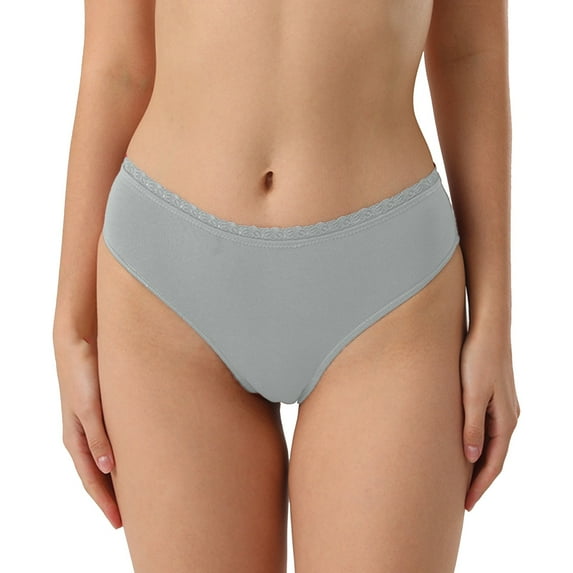 adviicd Bikini Panties For Women Pack Women's Plus Size "Fit For Me" Cotton Brief Panties Light Blue Small
