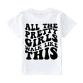 thumbnail image 1 of adviicd Birthday Girl Shirt Little Girls' Lettered Round-Neck T-Shirts (White,6-7 Years), 1 of 7
