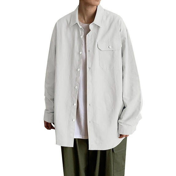 adviicd Blue Button Down Shirt Men Men’s Plaid Flannel Shirts-Long Sleeve Casual Button Down Slim Fit Outfit for Camp Hanging Out or Work White M