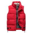 thumbnail image 1 of adviicd Blue Vest Men's Loose Fit Washed Insulated Rib Collar Vest, 1 of 5