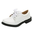 thumbnail image 1 of adviicd Boy Dress Shoes Boys Dress Shoes Oxford Slip on Loafers (White,3.5), 1 of 4