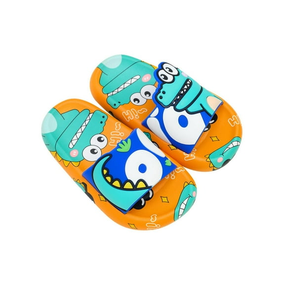 adviicd Boy Shoes Boy Flip Flops Casual Slippers For Boy Beach Flip Flops Outdoor Fashion Sandals Shoes Orange 9.5M Little Kids